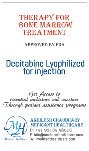 Decitabine Lyophilized for injection price in Latin America, Russia, UK and USA.