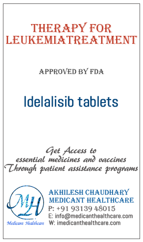 Idelalisib tablets price in Latin America, Russia, UK and USA.