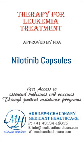 Nilotinib Capsules price in Latin America, Russia, UK and USA.