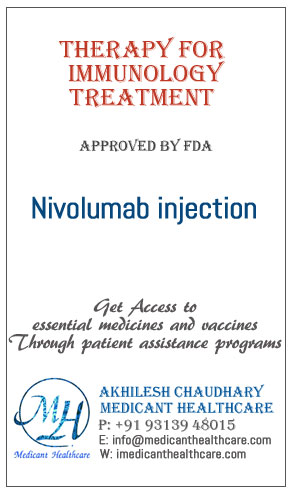 Nivolumab injection, for intravenous price in Latin America, Russia, UK and USA.