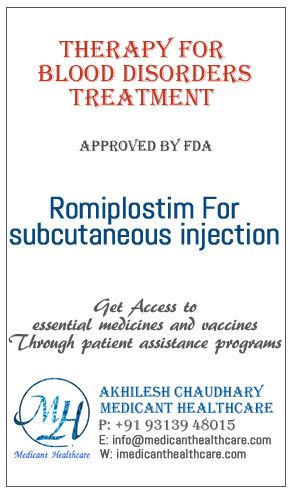 Romiplostim For subcutaneous injection price in Latin America, Russia, UK and USA.