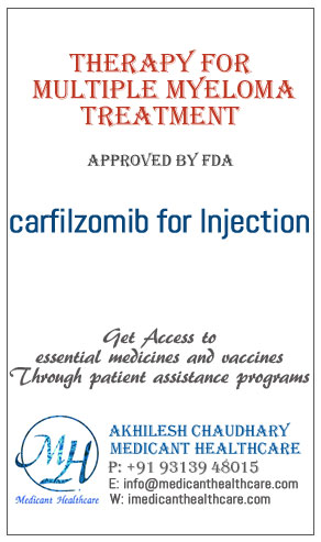 carfilzomib for Injection, for intravenous use use price in Latin America, Russia, UK and USA.