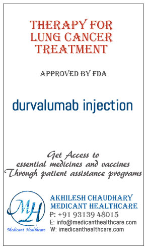 durvalumab injection, for intravenous use price in Latin America, Russia, UK and USA.