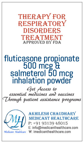 fluticasone propionate 500 mcg and salmeterol 50 mcg inhalation powder price in Latin America, Russia, UK & USA