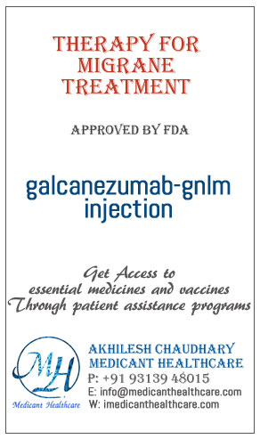 galcanezumab-gnlm injection price in Latin America, Russia, UK and USA.