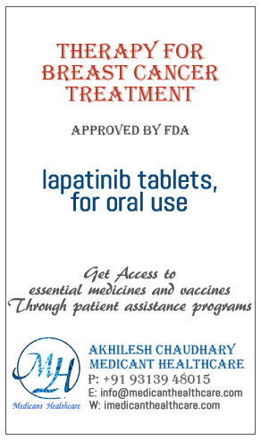 Lapatinib tablets price in Latin America, Russia, UK and USA.