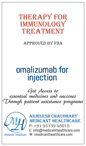 omalizumab for injection price in Latin America, Russia, UK & USA