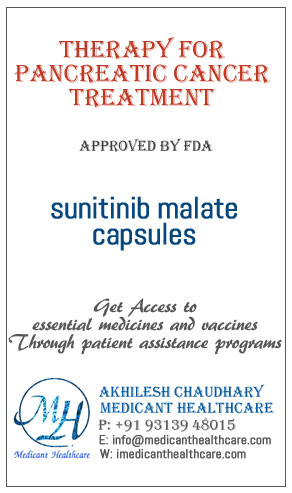 sunitinib malate capsules price in Latin America, Russia, UK and USA.
