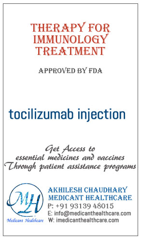 tocilizumab injection price in Latin America, Russia, UK & USA